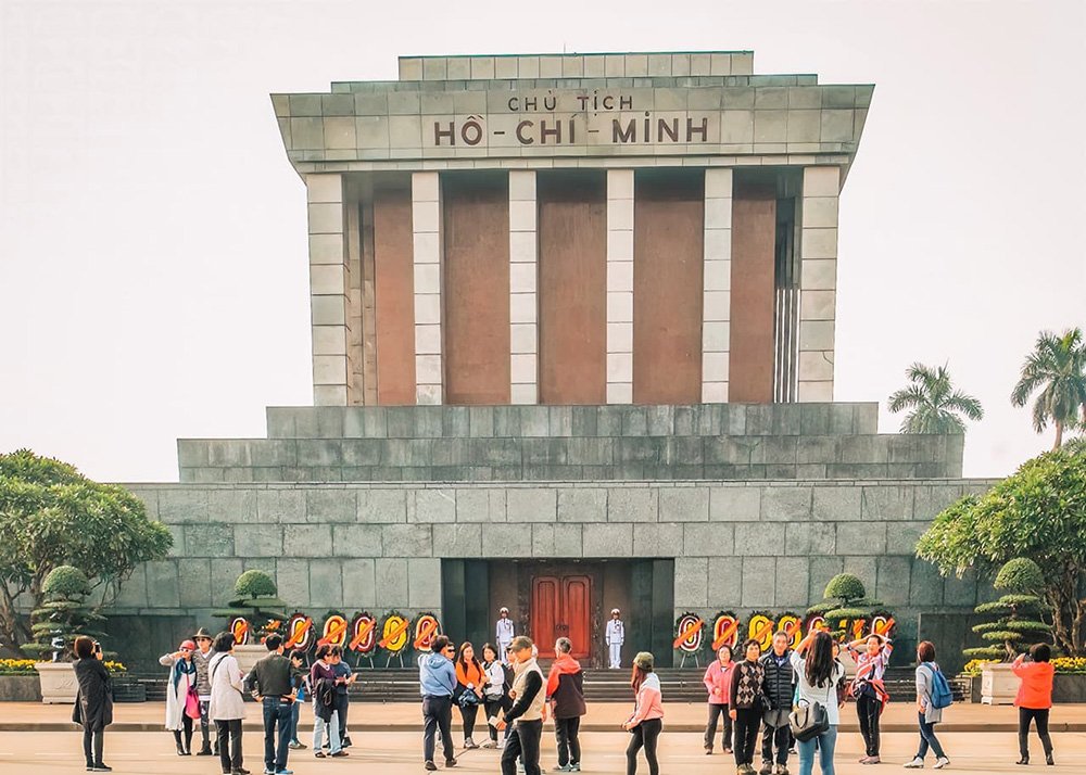 The mausoleum of Ho Chi Min in Hanoi, Vietnam: The grand mausoleum of Ho Chi Minh in Hanoi, Vietnam.