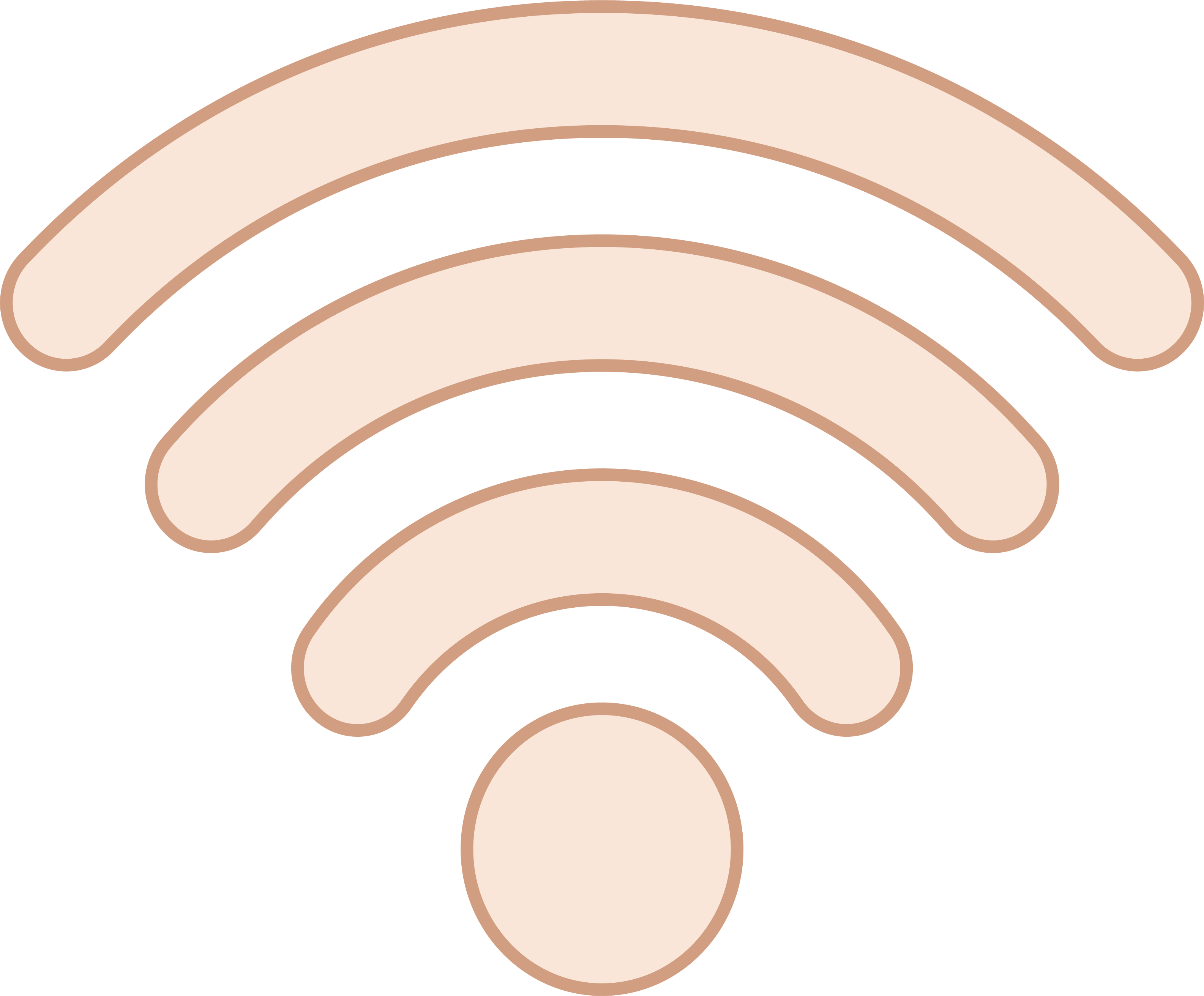 drawing of the wifi signal sign