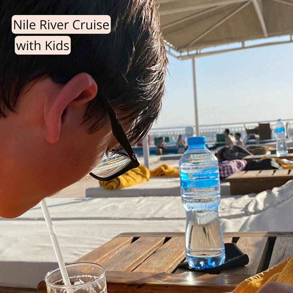 Cover image with the text "Nile Cruise with Kids" clicking this image will bring you to this post on Sas Crossing Countries.