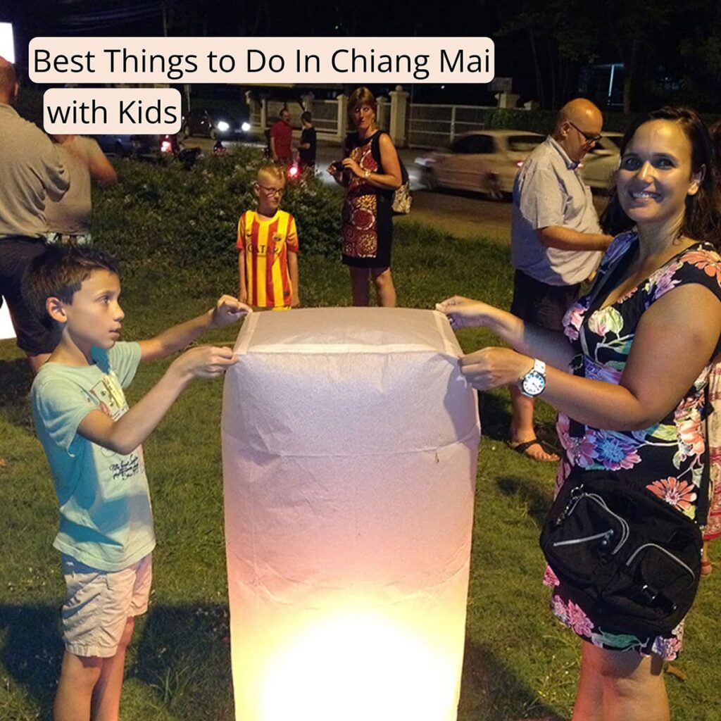 Cover image with the text "Best Things to Do In Chiang Mai with Kids" clicking this image will bring you to this post on Sas Crossing Countries.
